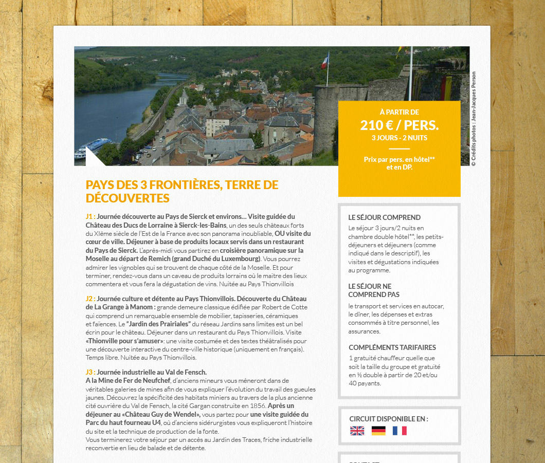 Lorraine Tourisme PDF dynamique, page séjour